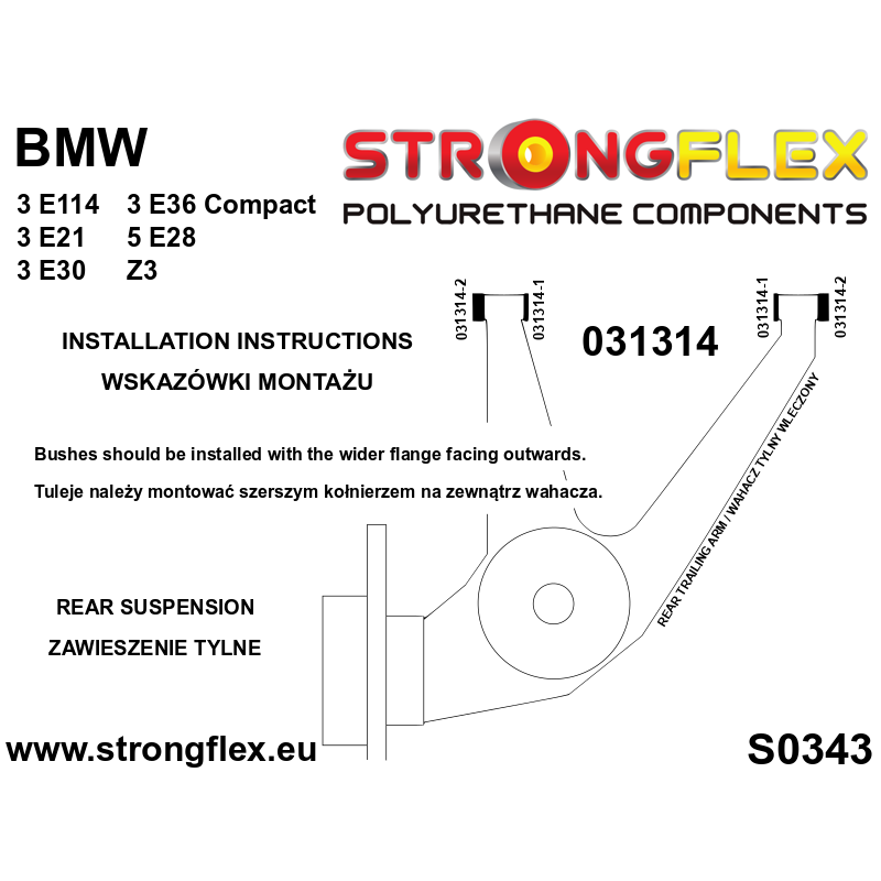 Rear Suspension Bush Kit – BMW E36 / Z3