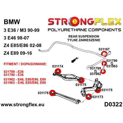 031173A: Rear trailing arm front bush SPORT