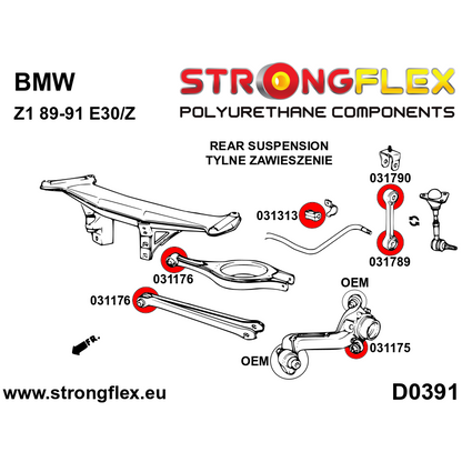 031175A: Rear arm - outer bush SPORT