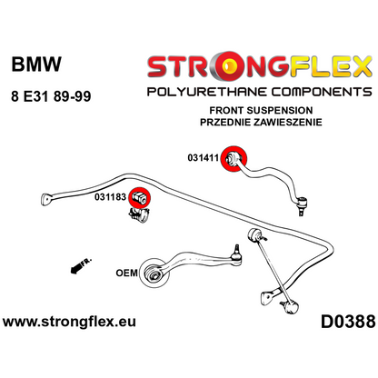 031183A: Front anti roll bar bush SPORT