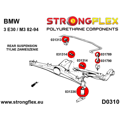 031313A: Rear anti roll bar bush SPORT