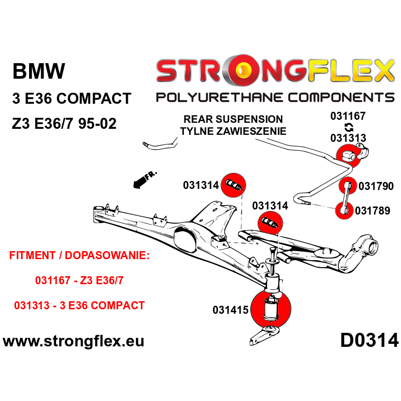 Rear Suspension Bush Kit – BMW E36 / Z3