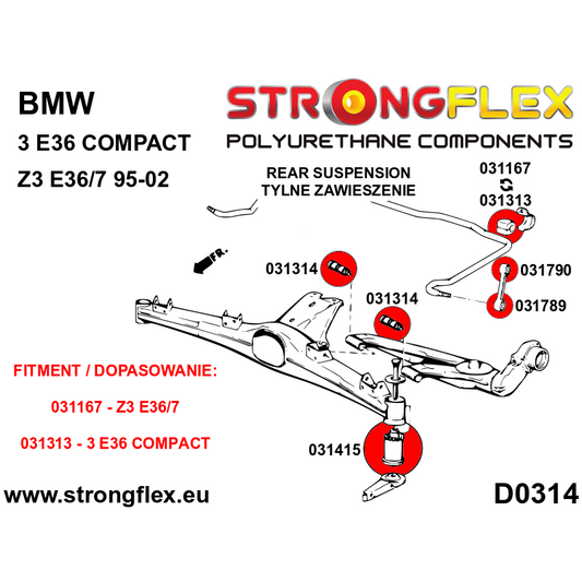Rear Suspension Bush Kit – BMW E36 / Z3