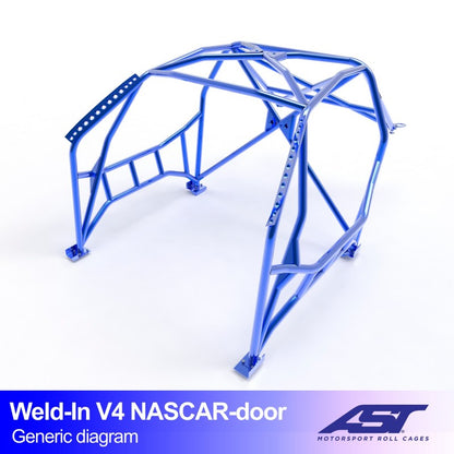 Roll Cage BMW 3-Series (E46) 2-door Coupe WELD IN V4 NASCAR-door for drift