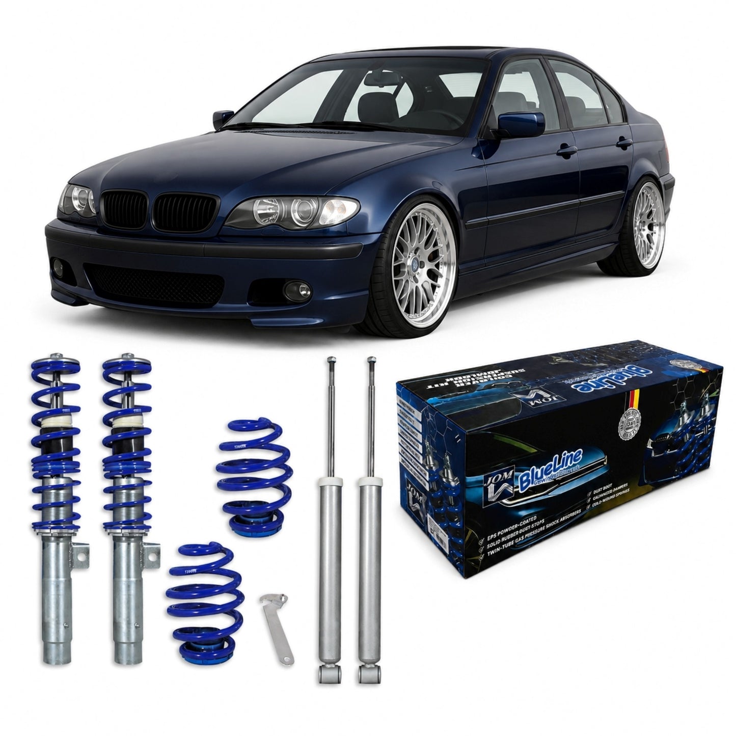 JOM BLUELINE COILOVER KIT — BMW E46 4/6-CYL